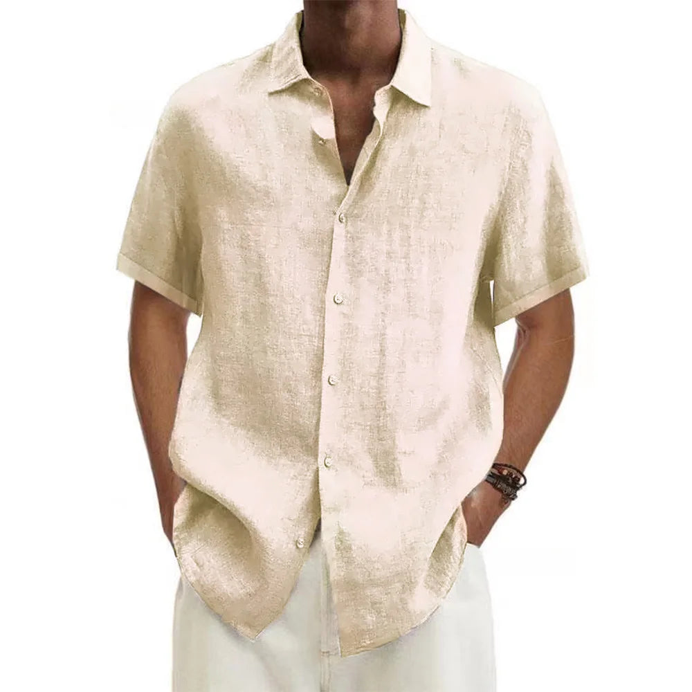Coastal Breeze Linen Short-Sleeve Shirt