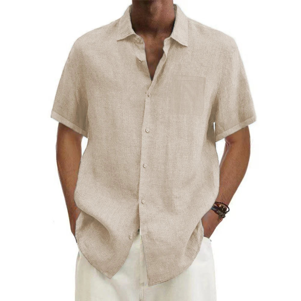 Coastal Breeze Linen Short-Sleeve Shirt