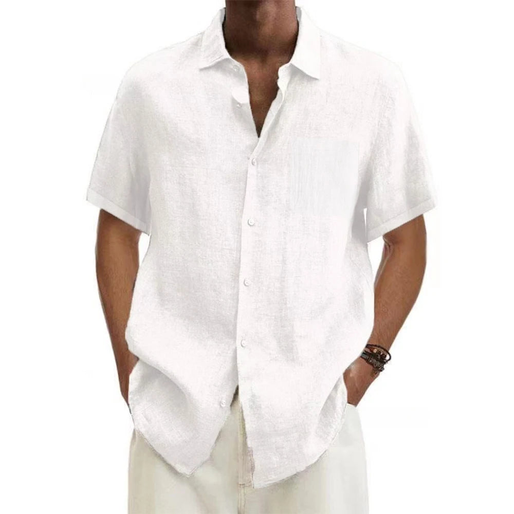 Coastal Breeze Linen Short-Sleeve Shirt