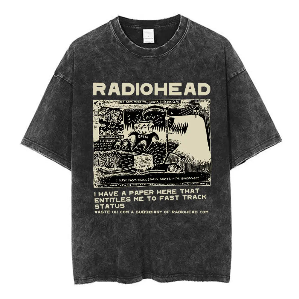 Radiohead Washed Cotton Band Tee